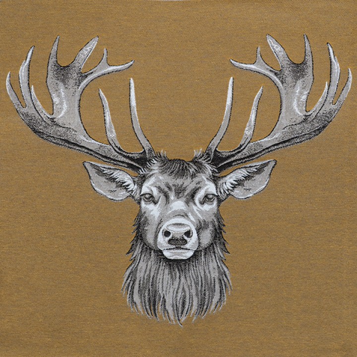 612-9_45x45 kh_gewebter hirsch_ocker_gross